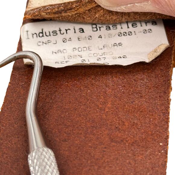 Toscana Tooled Leather Belt SZ 33 Floral Womens White Pastel Boho Western Hippie - Picture 10 of 12